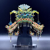非遗 点翠凤冠3d古风立体金属拼装 模型手工DIY拼图玩具礼物摆件