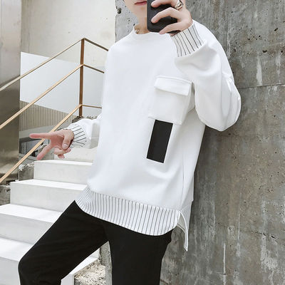 Simple round neck bottomed sweater简约百搭休闲圆领打底卫衣男