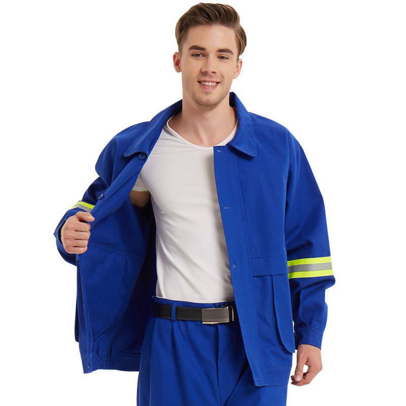 六禄阻燃服电焊工作服套装防烫焊工服耐磨炼钢厂劳保服装衣服加厚