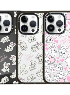 CASETiIFiY联名顽皮爱心小白兔镜面16Pro适用于iPhone17Promax苹果15plus手机壳可爱14卡通13华强北平替潮壳