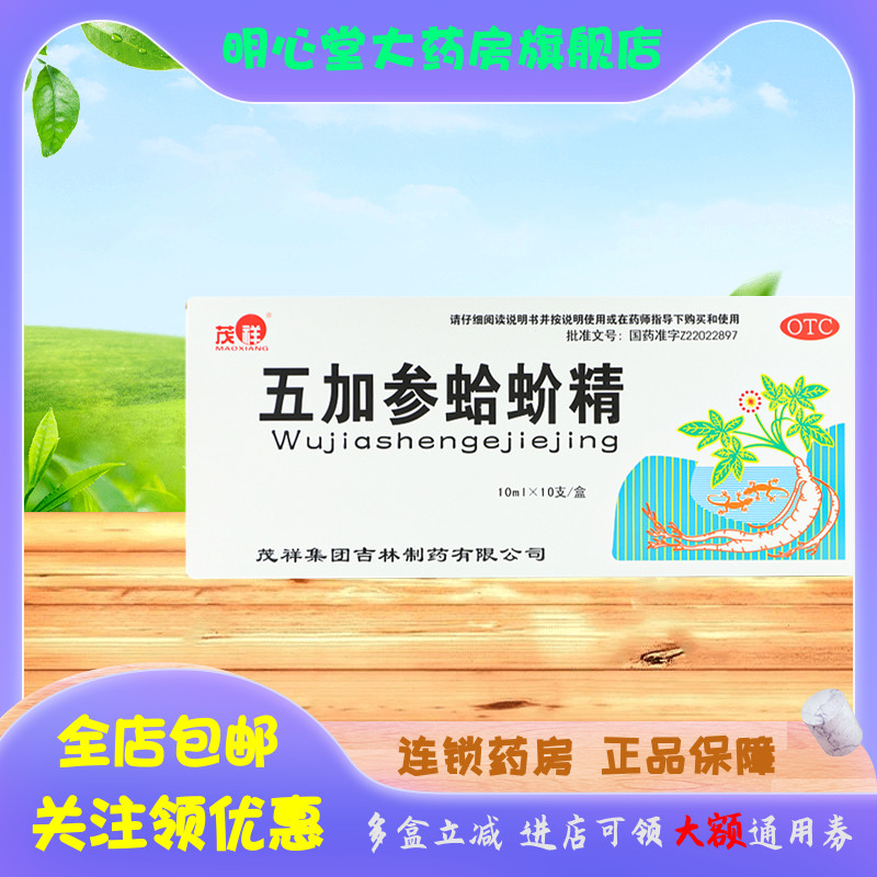 茂祥 五加参蛤蚧精 10ml*10支/盒