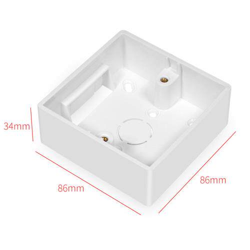 86型通用开关插座盒白色接线盒加厚底盒明线盒明装明盒