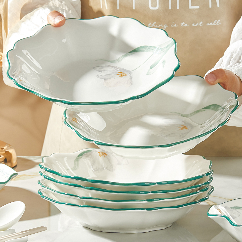 茉阳盘子家用陶瓷餐具小清新