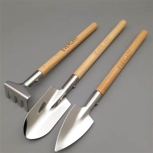 山毛榉木柄不锈钢园艺迷你三件套花盆多肉花铲耙子花园工具,鲜花速递/花卉仿真/绿植园艺,铲子,淘宝优惠券,粉丝福利购,淘宝优惠卷