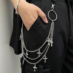 2025新款男士裤链腰链装饰腰带女款配饰朋克链条链子街头嘻哈男款