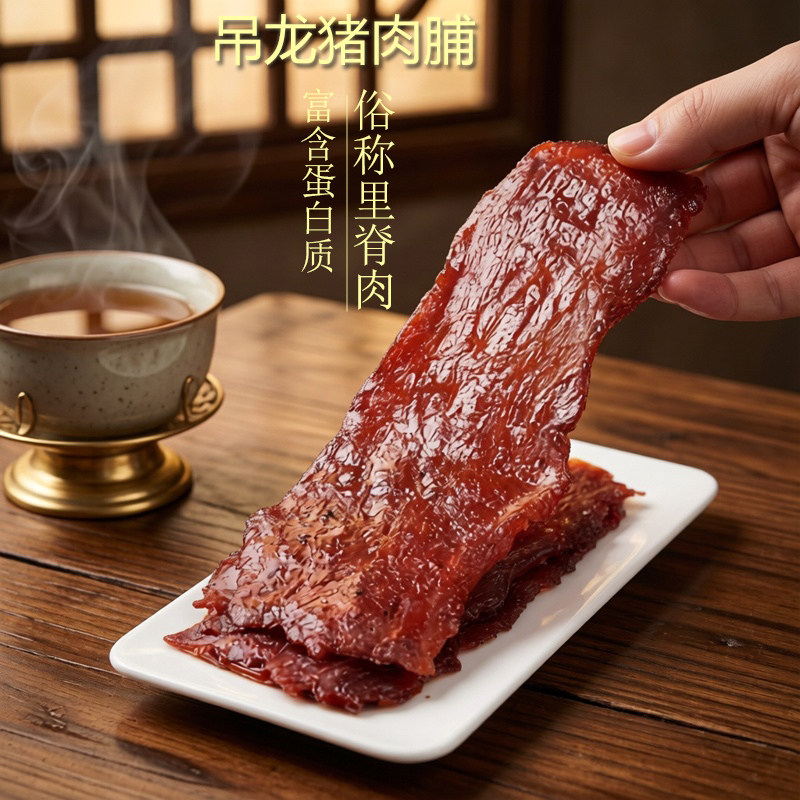 整切吊龙猪肉脯肉干 凤梨猪肉脯 休闲解馋即食小零食