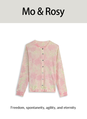 【入驻首秀】MO&ROSY【幻梦花海】扎染花气质针织开衫MR327W107