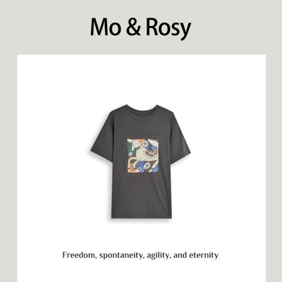 【入驻首秀】MO&ROSY【绿野仙踪】圆领百搭印花短袖MR327J022