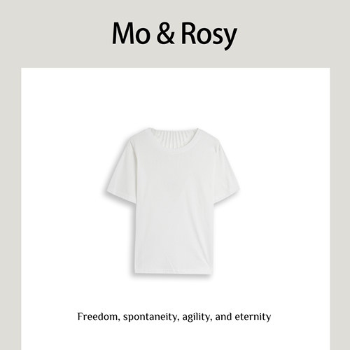 【入驻首秀】MO&ROSY【南法情书】百搭时尚个性圆领上衣MR327J024