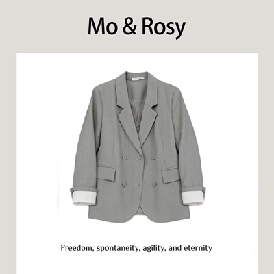 【入驻首秀】MO&ROSY【蓝色篇章】百搭个性翻边西装外套MR327X005