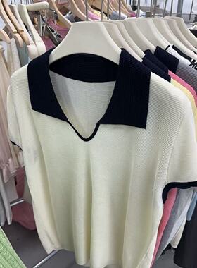 MO&ROSY 【济州岛日记】  撞色翻领个性针织上衣MR327W113