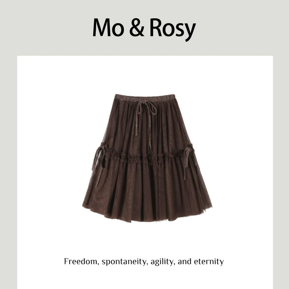 MO&ROSY【古早小白花】  甜美网纱百搭半身裙MR821M040
