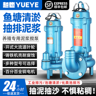 泥浆泵化粪池切割污水家用220v抽粪380v无堵塞养殖泥沙鱼塘排污泵