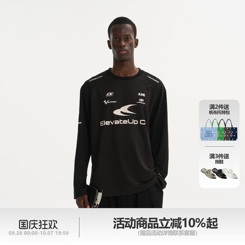 LMLSTUDIOS赛车元素球衣长袖T恤