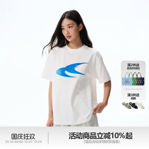 LMLSTUDIOS燕尾LOGO植绒短袖