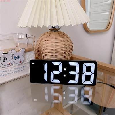 Smart LED Clock Bedside Digital Alarm Clocks Desktop Table E