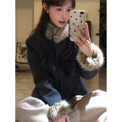 高级感呢子大衣女2025秋