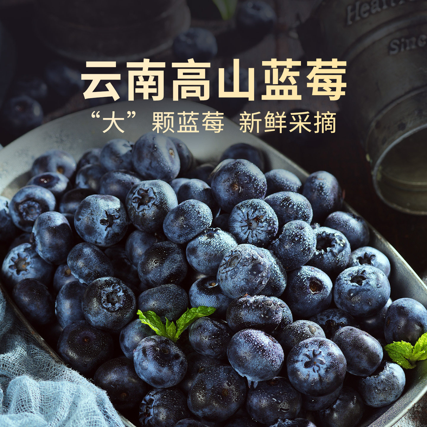 东方甄选自营高山蓝莓产自云南/四川酸甜饱满新鲜水果坏果包赔