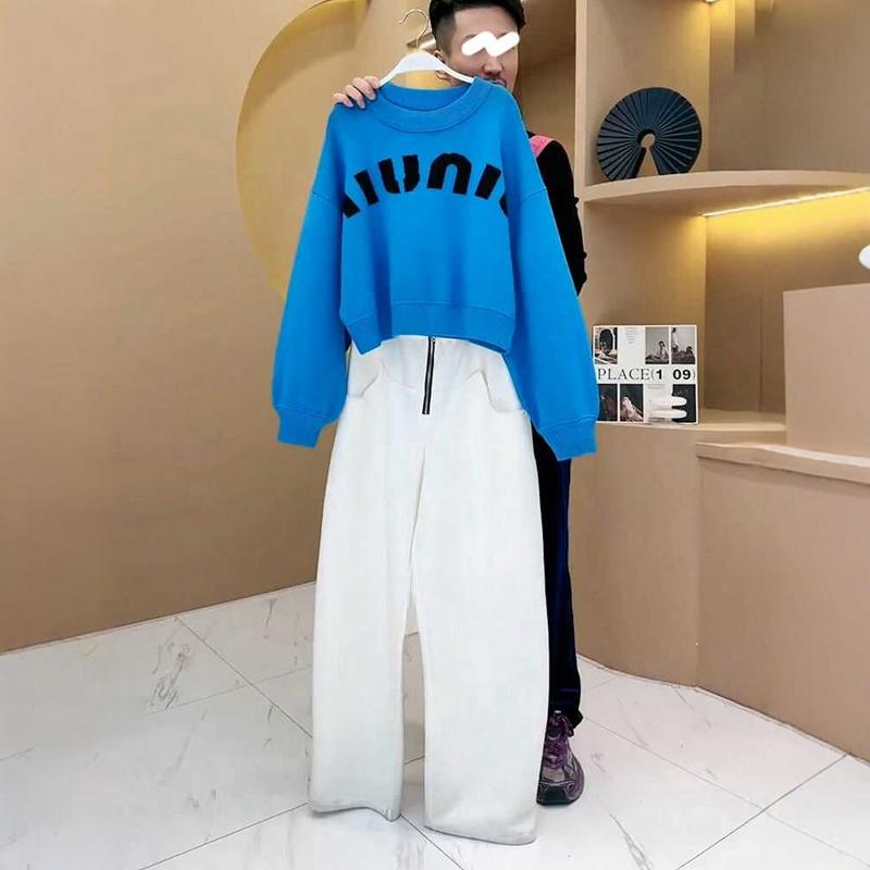 宽松显瘦洋气高腰秋季白色裤子