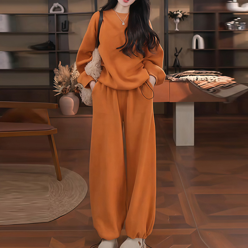 慵懒风卫衣套装女秋冬