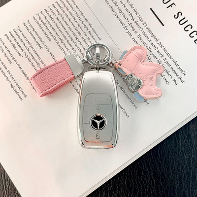 奔驰c260l钥匙套e300l车a200l cla glc gla glb220扣gle350 450壳