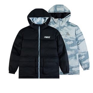 匹克中厚羽绒服男冬季 保暖AB双面穿连帽运动羽绒外套F5234411 时尚