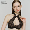 Hidden Butterfly立领挂脖丝带蕾丝聚拢文胸套装HB内衣女月光缪斯