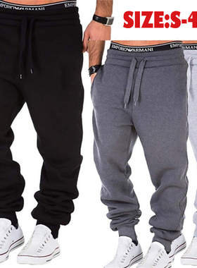 Solid casual loose simple men's sanitary pants纯色简约卫裤男