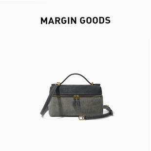 Margin Goods· LunchBox Bag灯芯绒毛呢拼接饭盒包手提单肩包