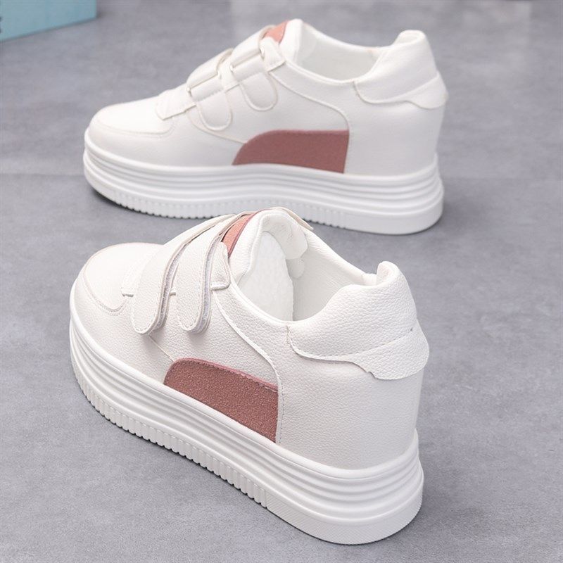 厚底内增高女鞋8CM春秋2021韩版百搭小白鞋坡跟休闲单鞋小白鞋女,女鞋,帆布鞋,淘宝优惠券,粉丝福利购,淘宝优惠卷