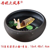 匠百匠下水漂浮木制灯笼小船迷你工艺品鱼缸小木船船模微型手工木