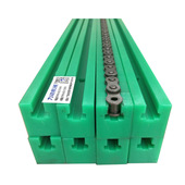 供应高耐磨低音j输送设备生产线链条导轨 绿色UPE链条导向件