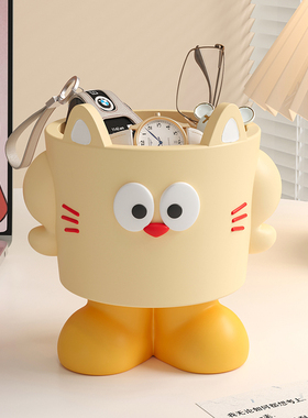 可爱动物圆桶钥匙收纳玄关摆件入户门家居客厅桌面装饰品乔迁礼品