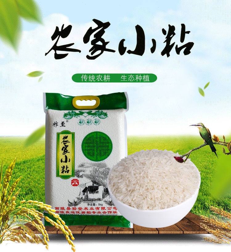 祚至芜湖南陵大米5kg马坝小粘米 安徽特产优质晚籼炒饭煲仔饭