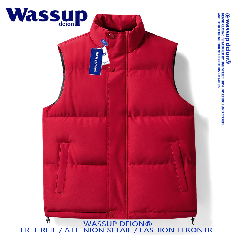 潮牌羽绒棉马甲男秋冬季保暖外套