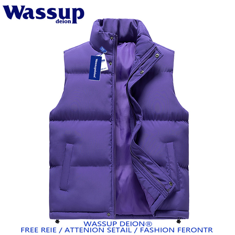 日系简约无袖马甲保暖坎肩外套男