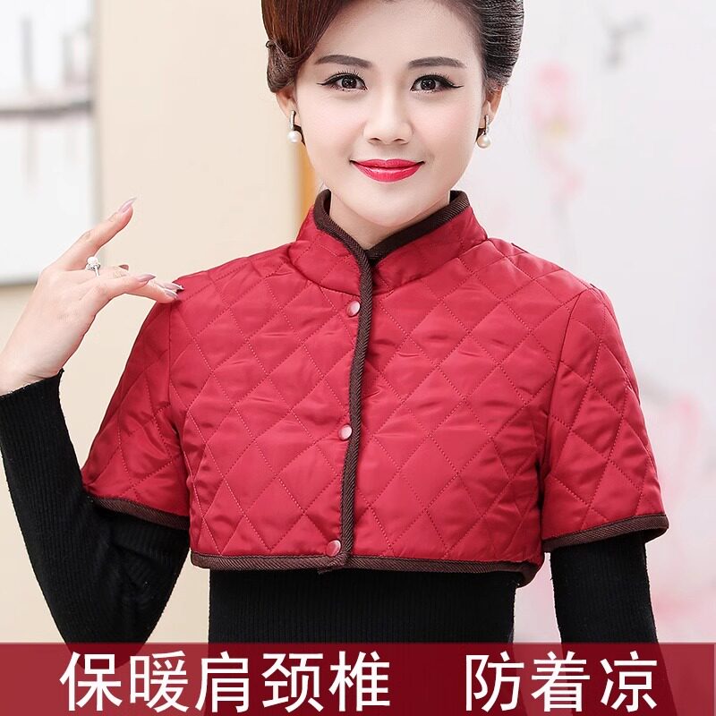 护肩保暖肩周炎中老年男女睡觉保暖妈妈颈椎坎肩春秋空调房披肩衣