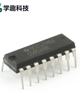 直插 CD4026BE DIP-16 逻辑芯片 十进制计数/分频器