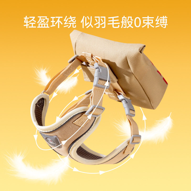 狗狗自背包可爱麦门背包宠物泰迪柯基中小型犬超人法斗书包牵引绳