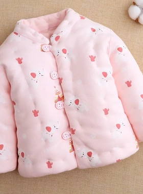 手工棉花棉袄男女童婴儿保暖夹棉加厚棉衣幼儿内穿棉服上衣秋冬季