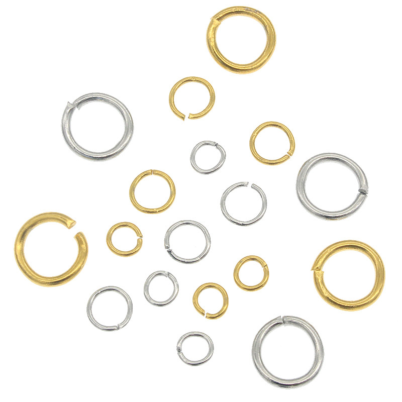 DONGXIA JEWELRY FINE POLISHED 316 TITANIUM STEEL OPEN RING CHAIN HANDMADE DIY DETACHABLE SPLICING CIRCLE O CROSS CHAIN