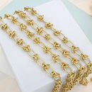 东夏饰品 手工diy手链项链U型马蹄链散链条 14k加厚镀金云朵链子