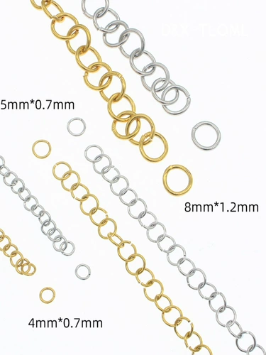 Ювелирные изделия Dongxia, открытое кольцо из полированной титановой стали, съемное соединительное кольцо из 18-каратного золота с гальваническим покрытием в печи.