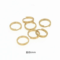 (10 упаковка) 6 мм золотого двойного круга