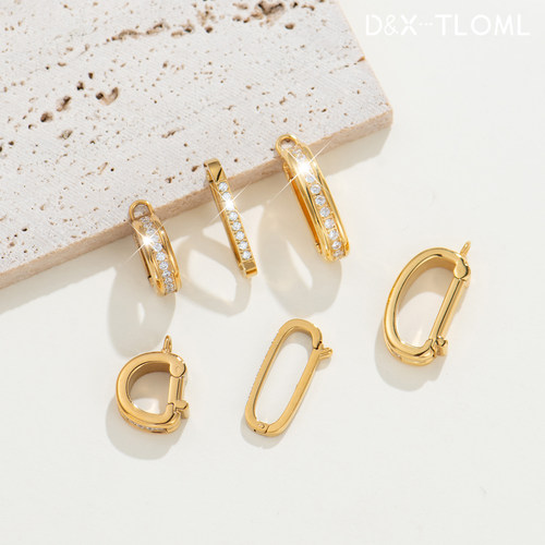 316钛钢锆石珍珠万能扣吊坠扣