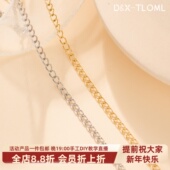 东夏饰品 钛钢电镀常规延长链 真空电镀18K金精工圈圈散链diy链条