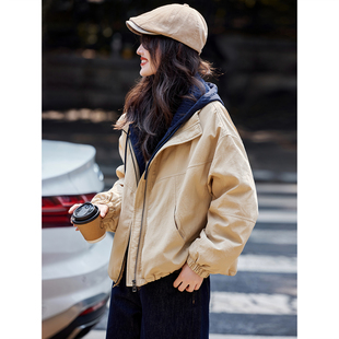 SXYRF25020 90绒鸭绒上衣女装 假两件连帽羽绒服2025年冬季 新款