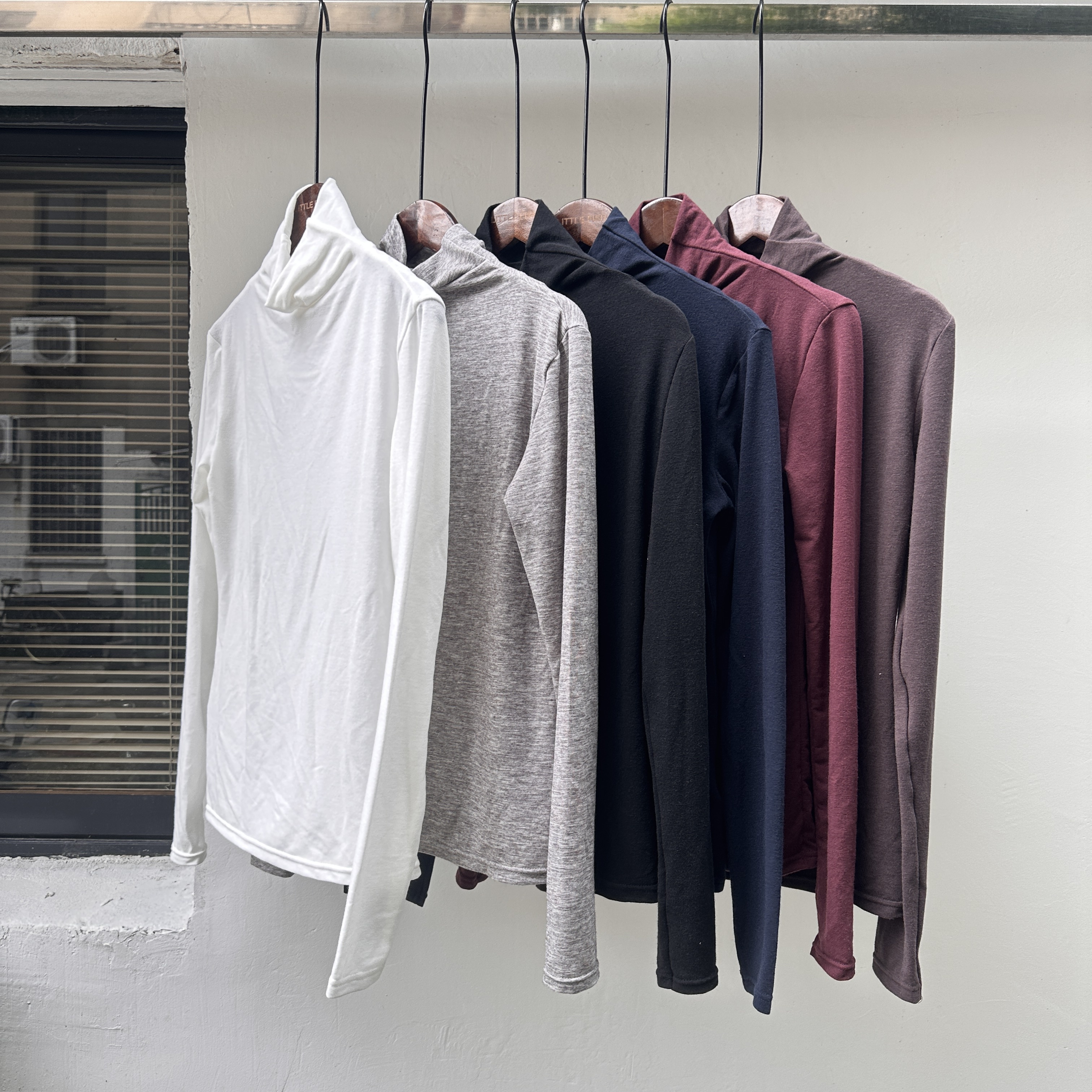 2025秋冬款打底衫休闲百搭气质混纺高领修身长袖T恤上衣女E478954