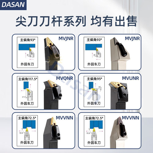 35度外圆车刀数控菱形尖刀杆MVJNR2525M16 2020机夹车床刀具大全