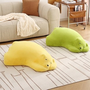 趴趴熊儿童沙发毛绒奶油风网红靠枕动物懒人休闲椅创意矮凳单人椅